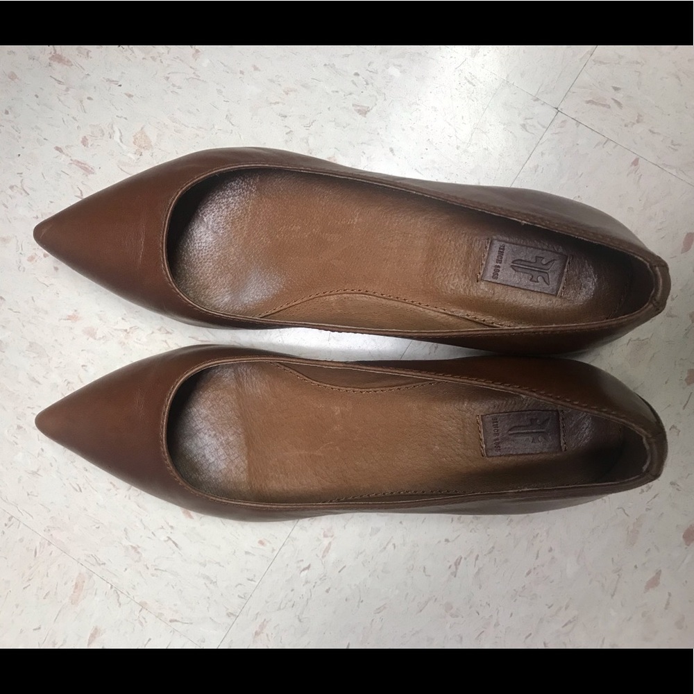 Frye Sienna ballet cognac